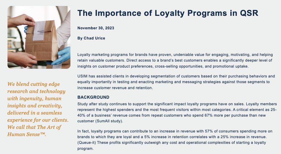 The Importance of Loyalty Programs in QSR